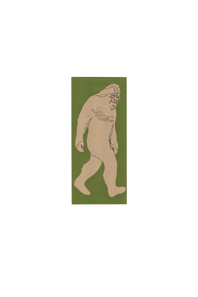 Bigfoot Sasquatch Letterpress Card