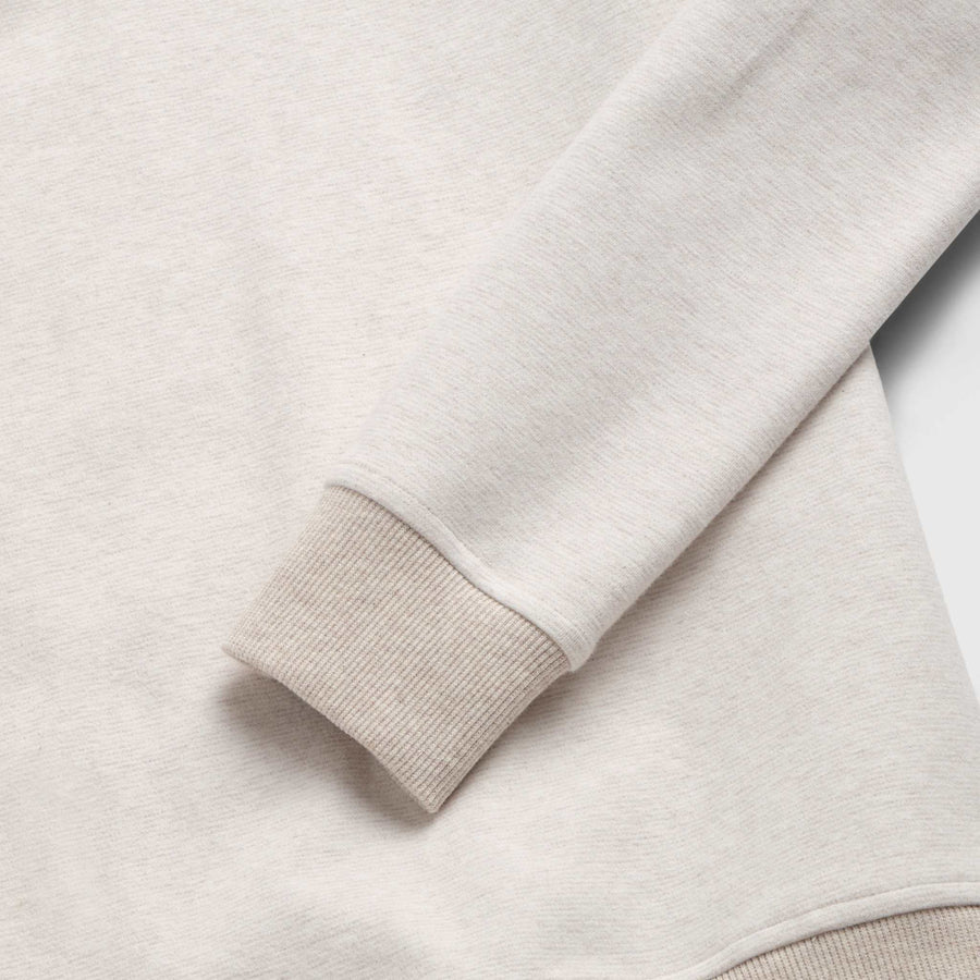 Bobby Micro Stripe 1/4 Zip Pullover | Taupe Heather