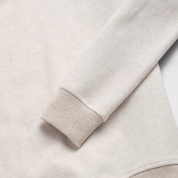 Bobby Micro Stripe 1/4 Zip Pullover | Taupe Heather