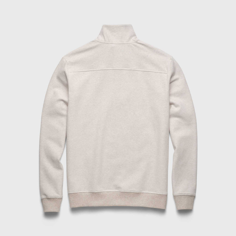 Bobby Micro Stripe 1/4 Zip Pullover | Taupe Heather