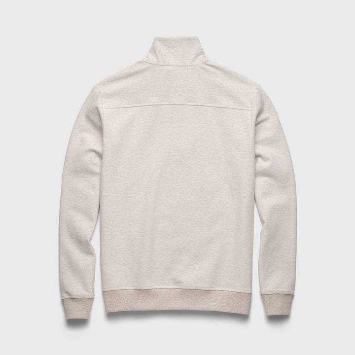 Bobby Micro Stripe 1/4 Zip Pullover | Taupe Heather