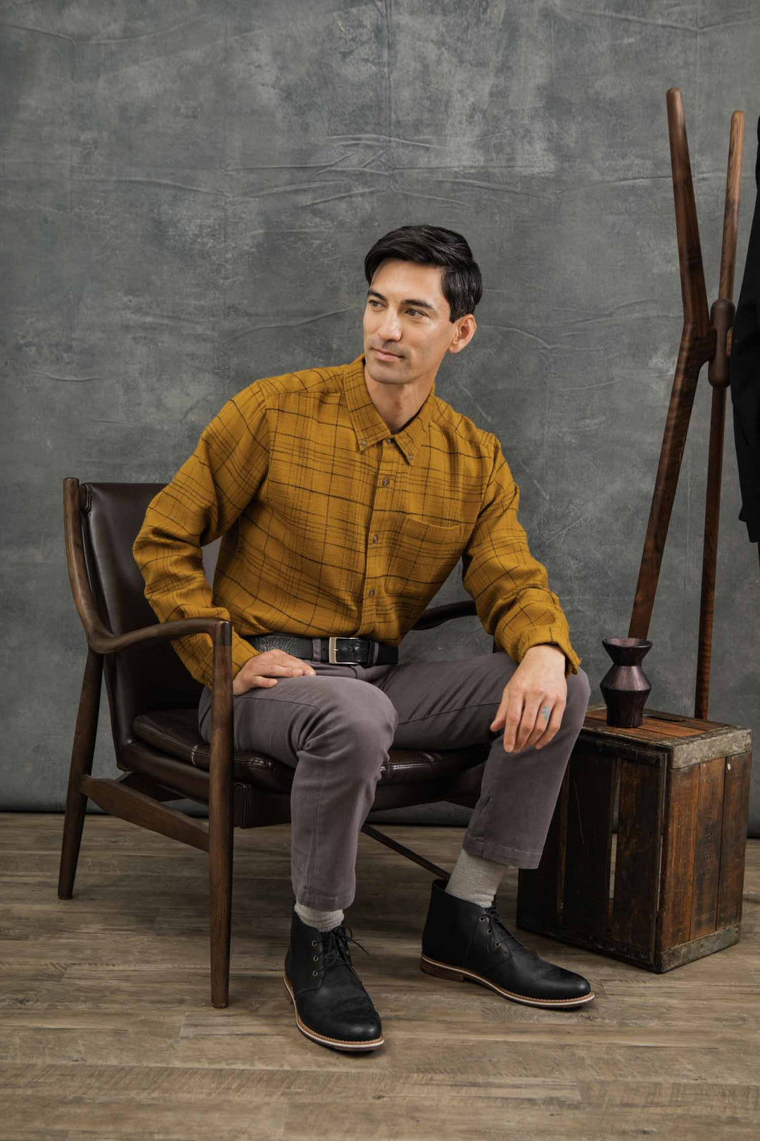 Sutton Slim Shirt | Golden Horizon Plaid