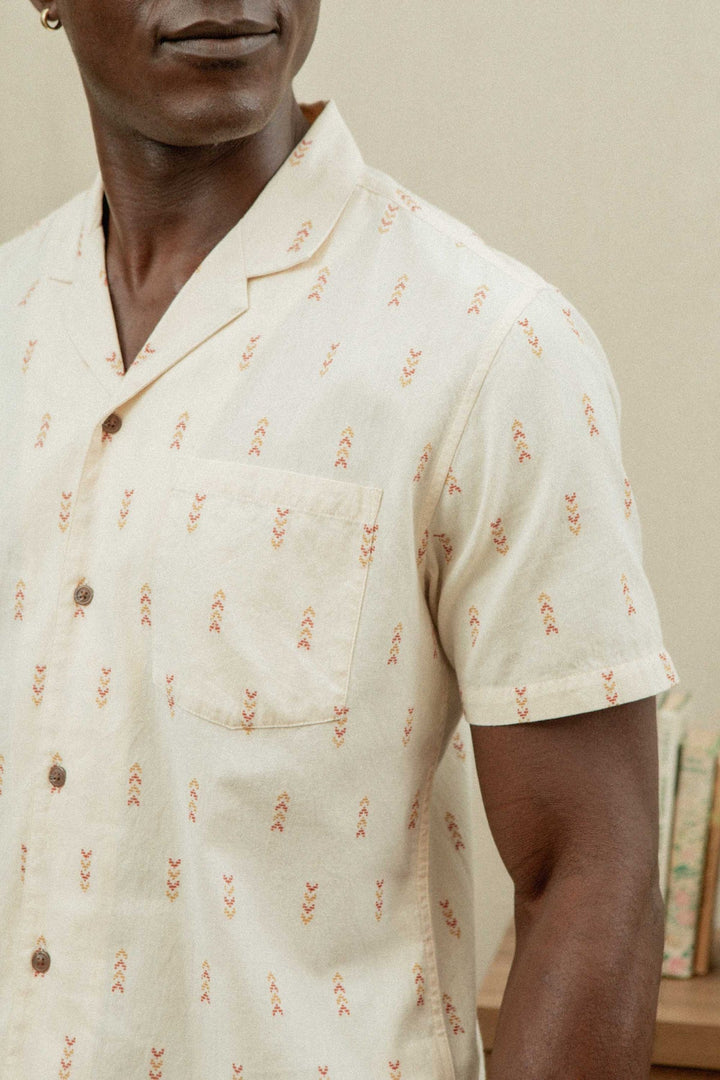 Collins Slim Shirt | Dune Chevron