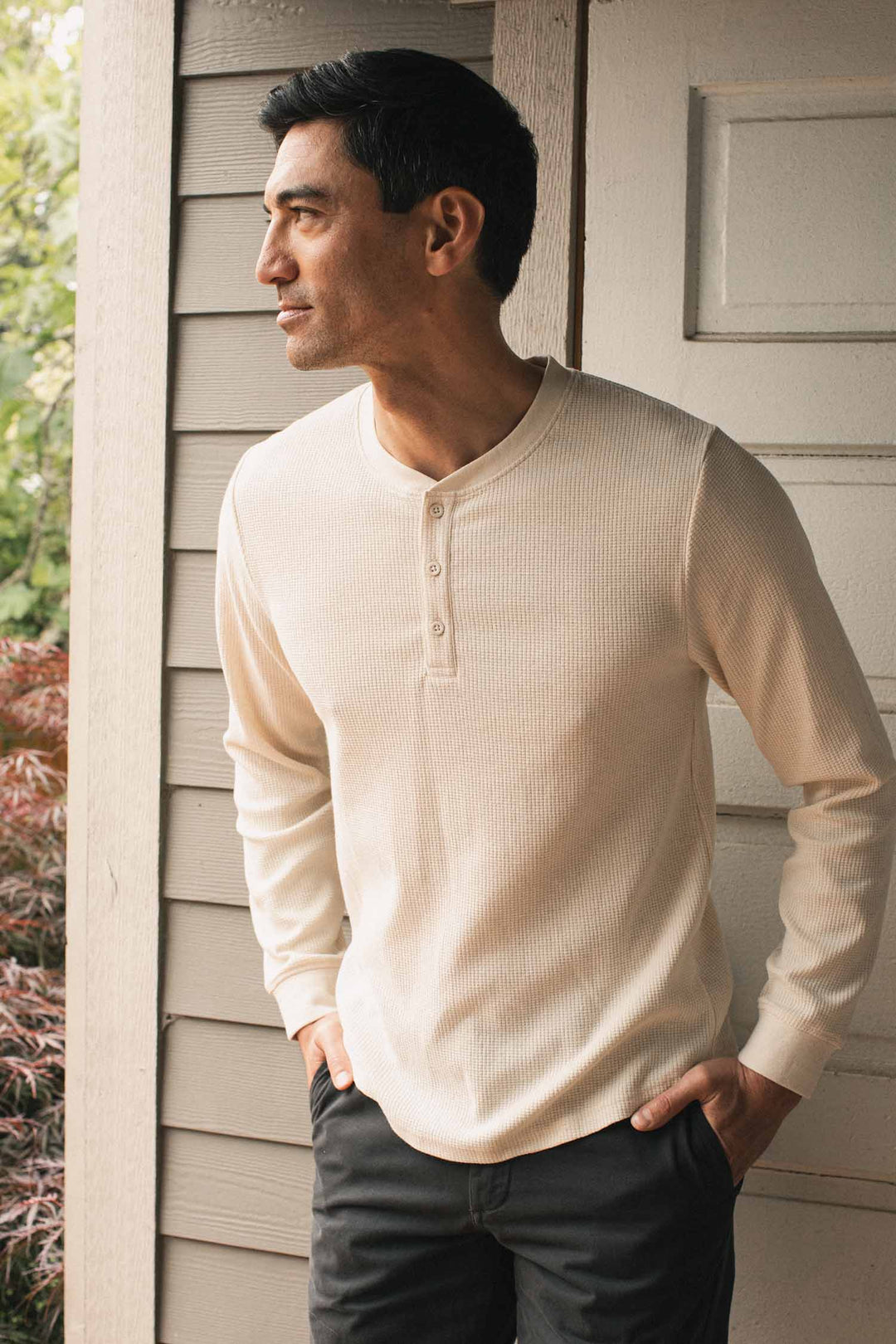 Waffle Henley | Ivory