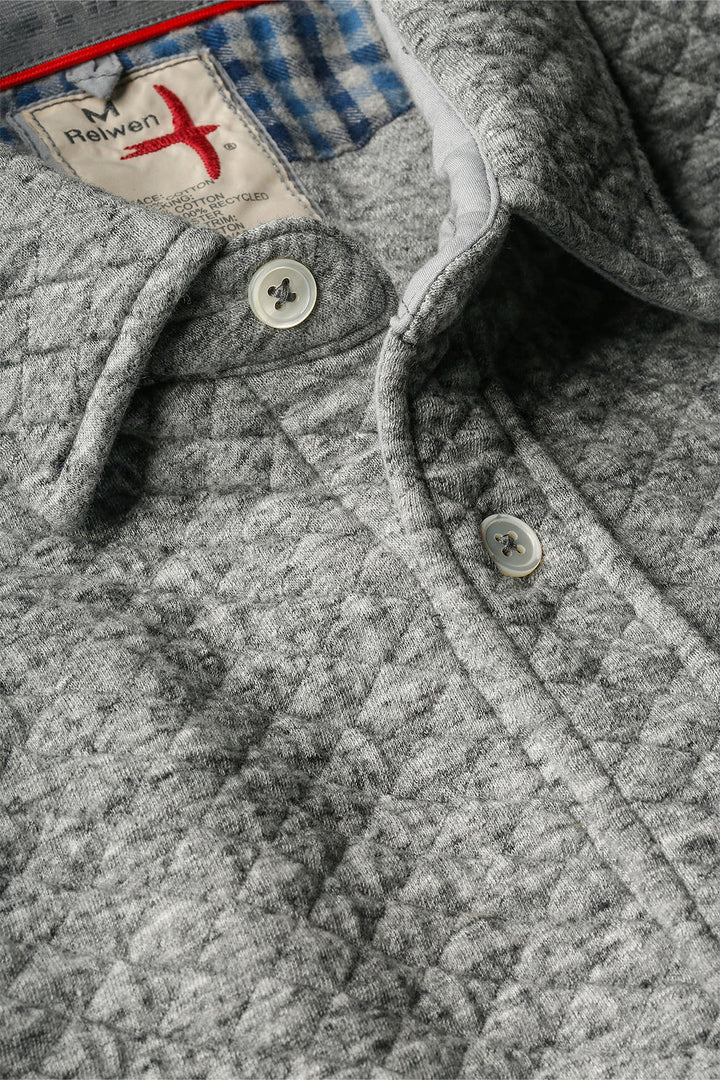 Bubble Knit Shirt - Grey Marl