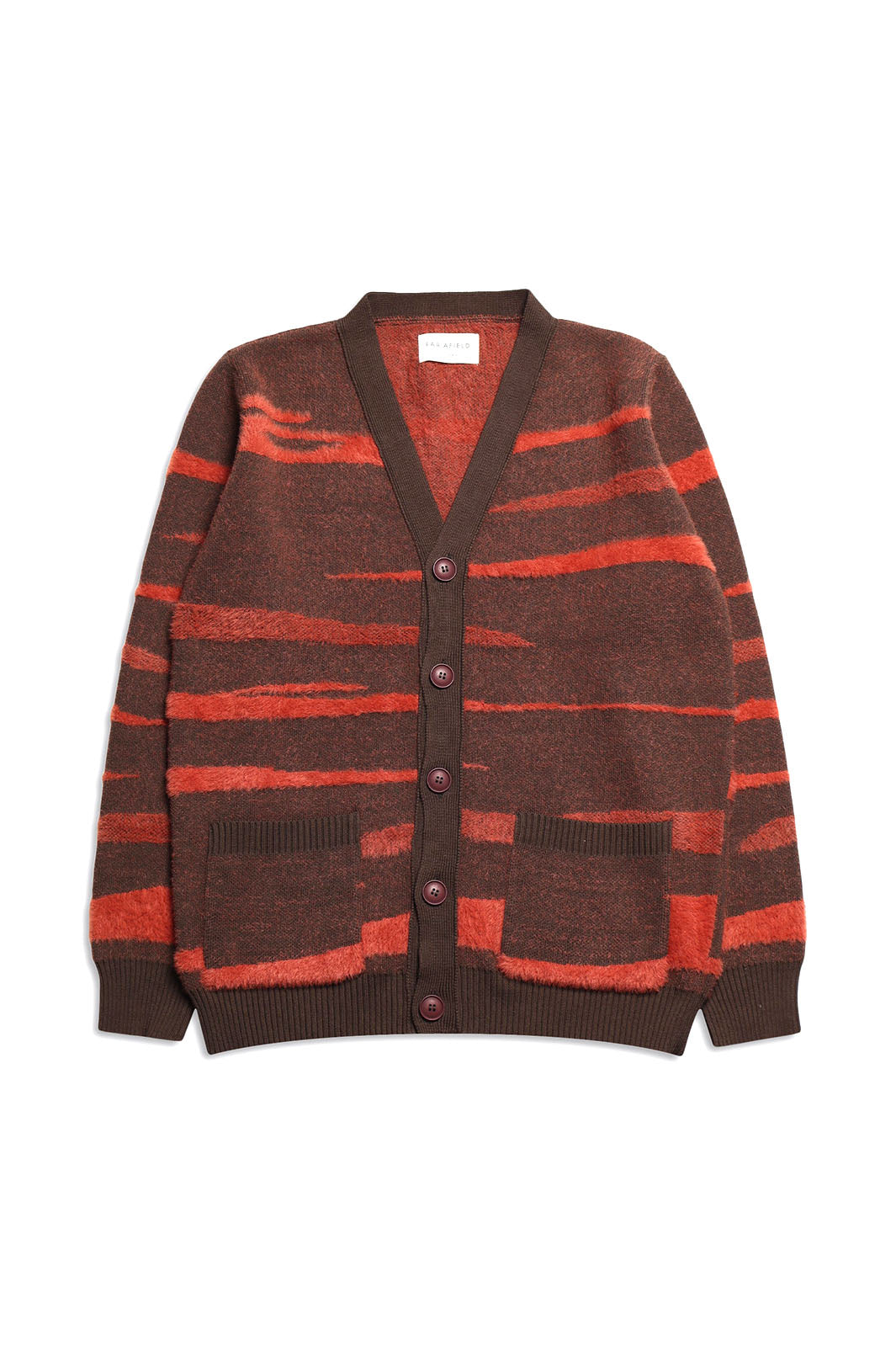 Buckley Cardigan - Slate Brown/ Burnt Orange