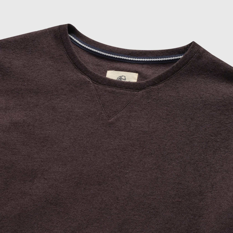 Butch Cashmist Fleece Crewneck | Dark Brown Heather