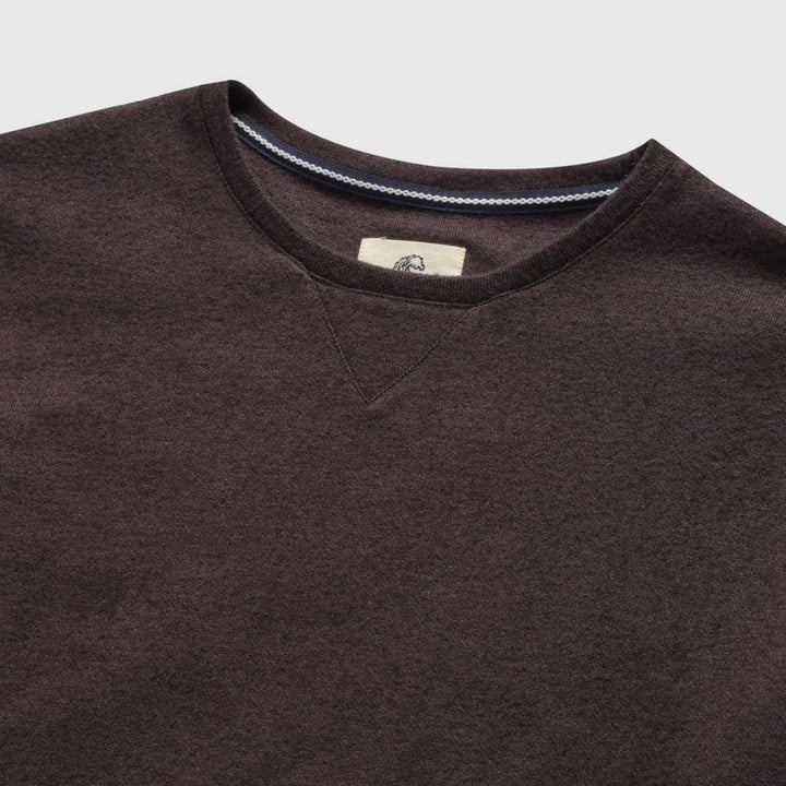 Butch Cashmist Fleece Crewneck | Dark Brown Heather