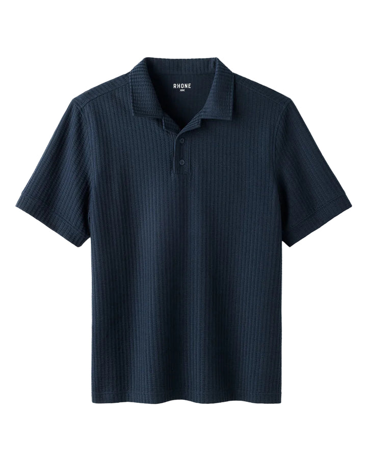 Casual Seersucker Polo | True Navy
