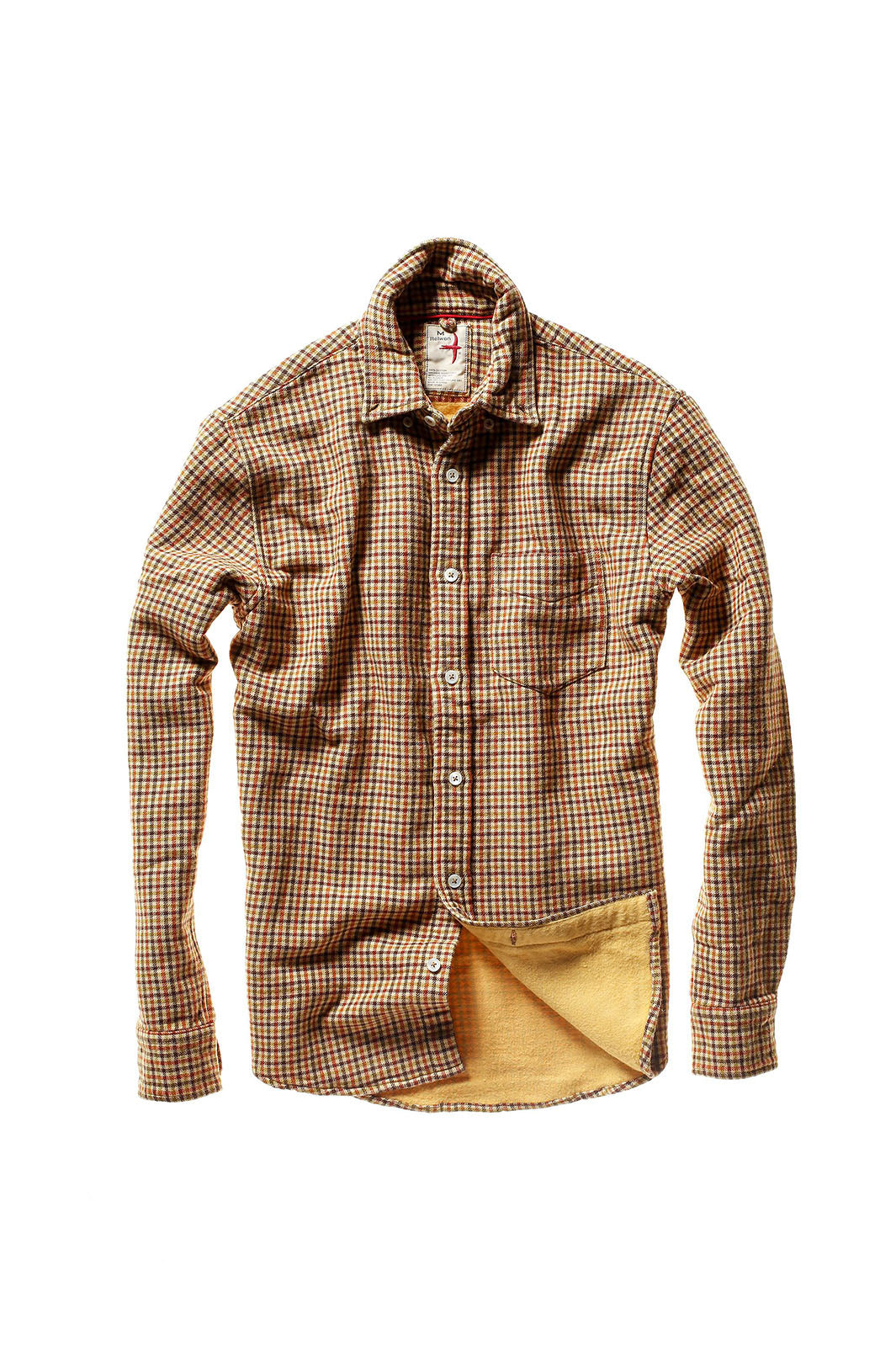 Chamois Lined Flannel Shirt - Wheat Multi Check