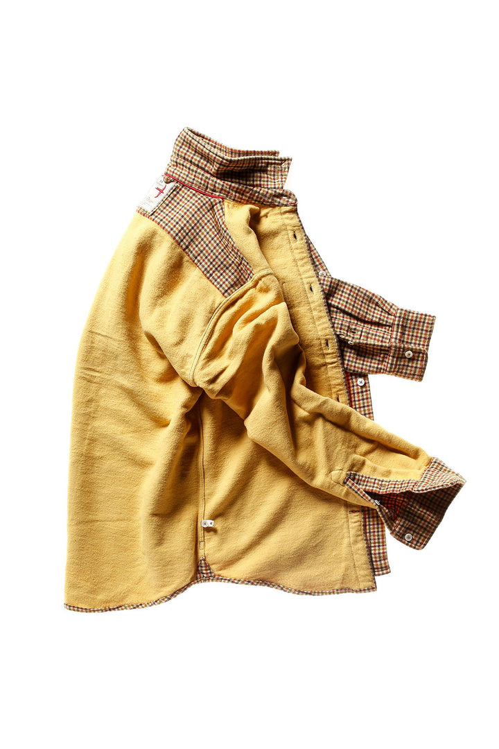 Chamois Lined Flannel Shirt - Wheat Multi Check