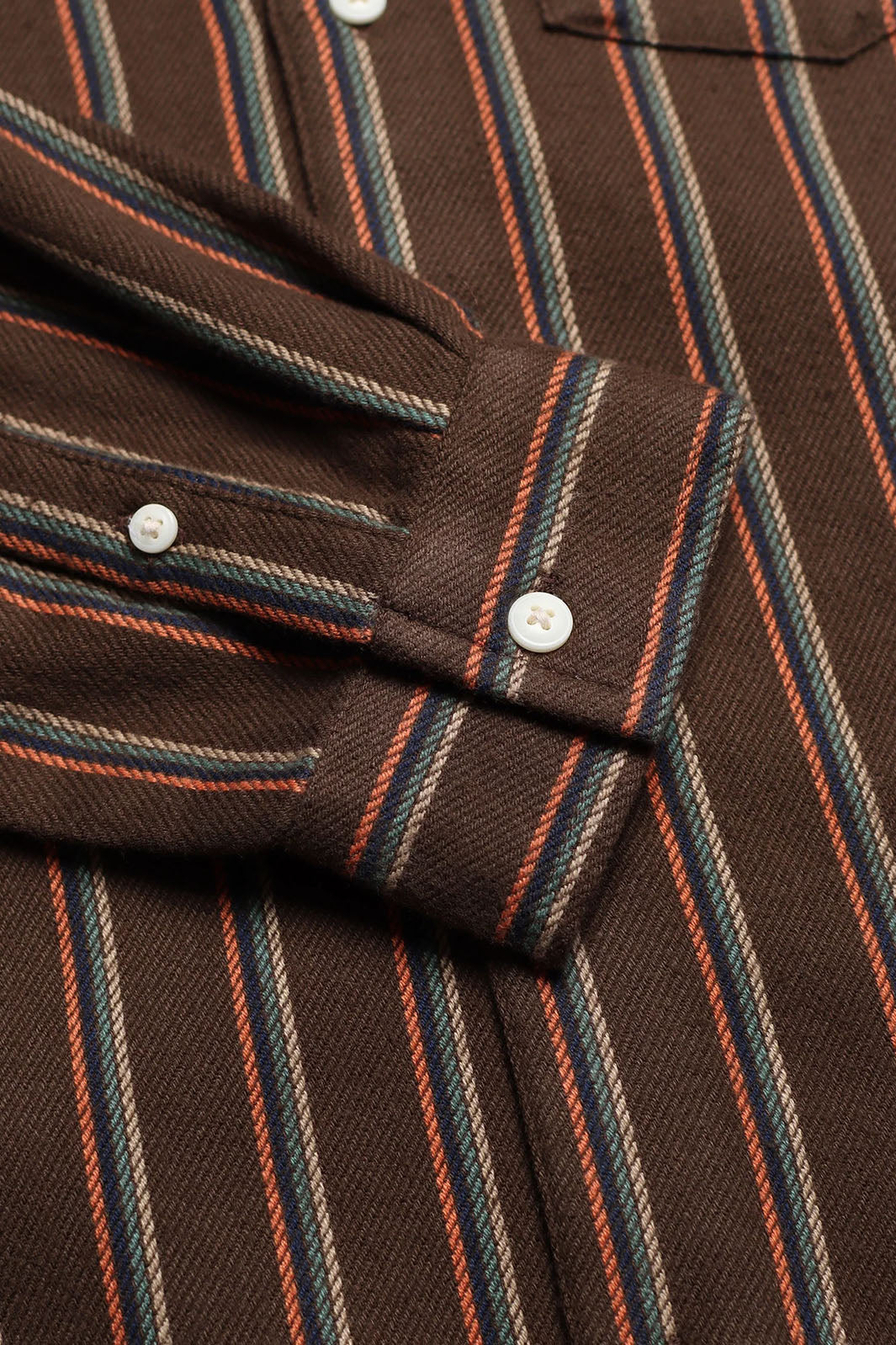 Classic Button-Up Shirt - Kuki Stripe/Slate Brown