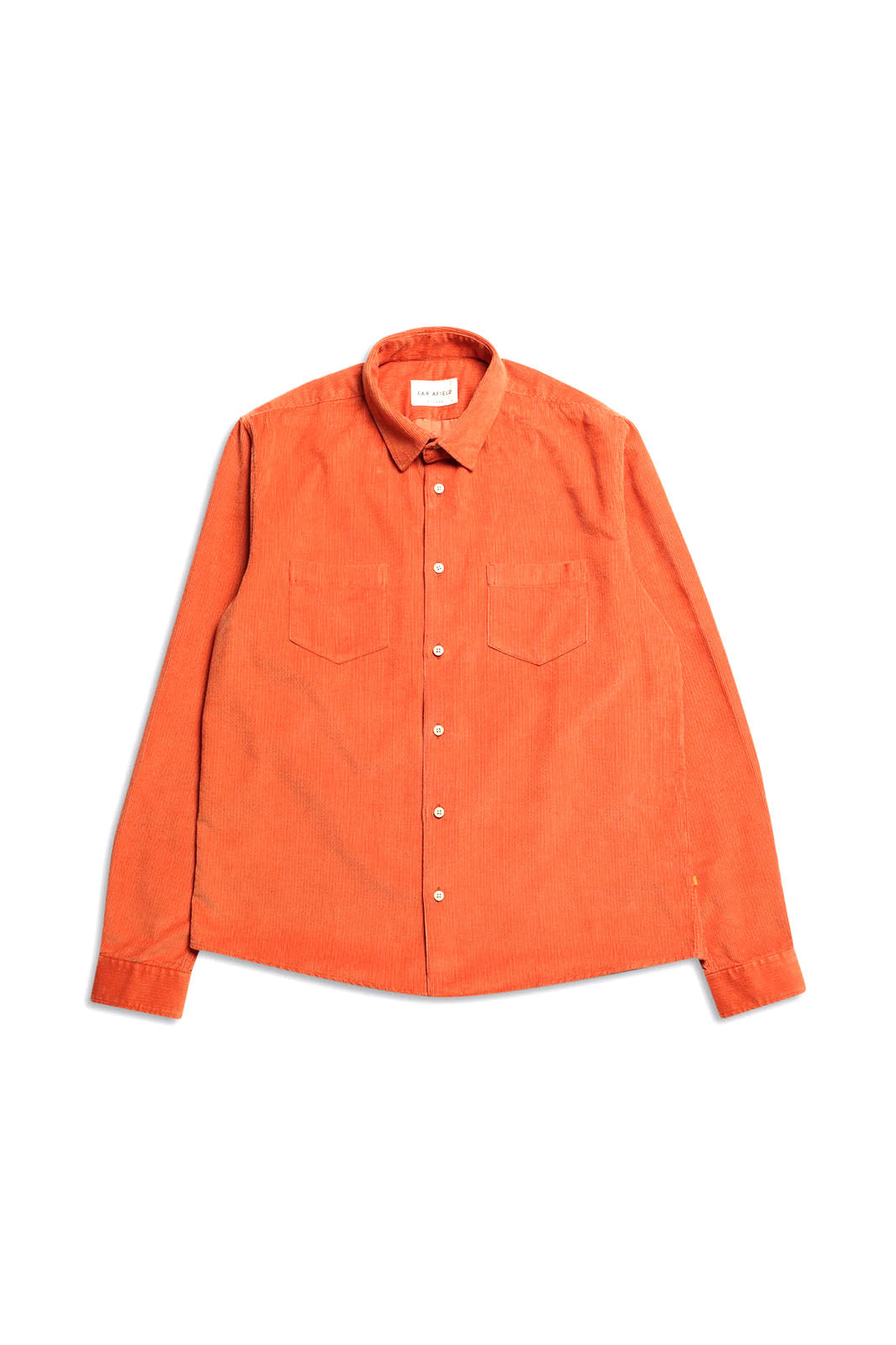 Classic Corduroy Button-Up Shirt - Burnt Orange