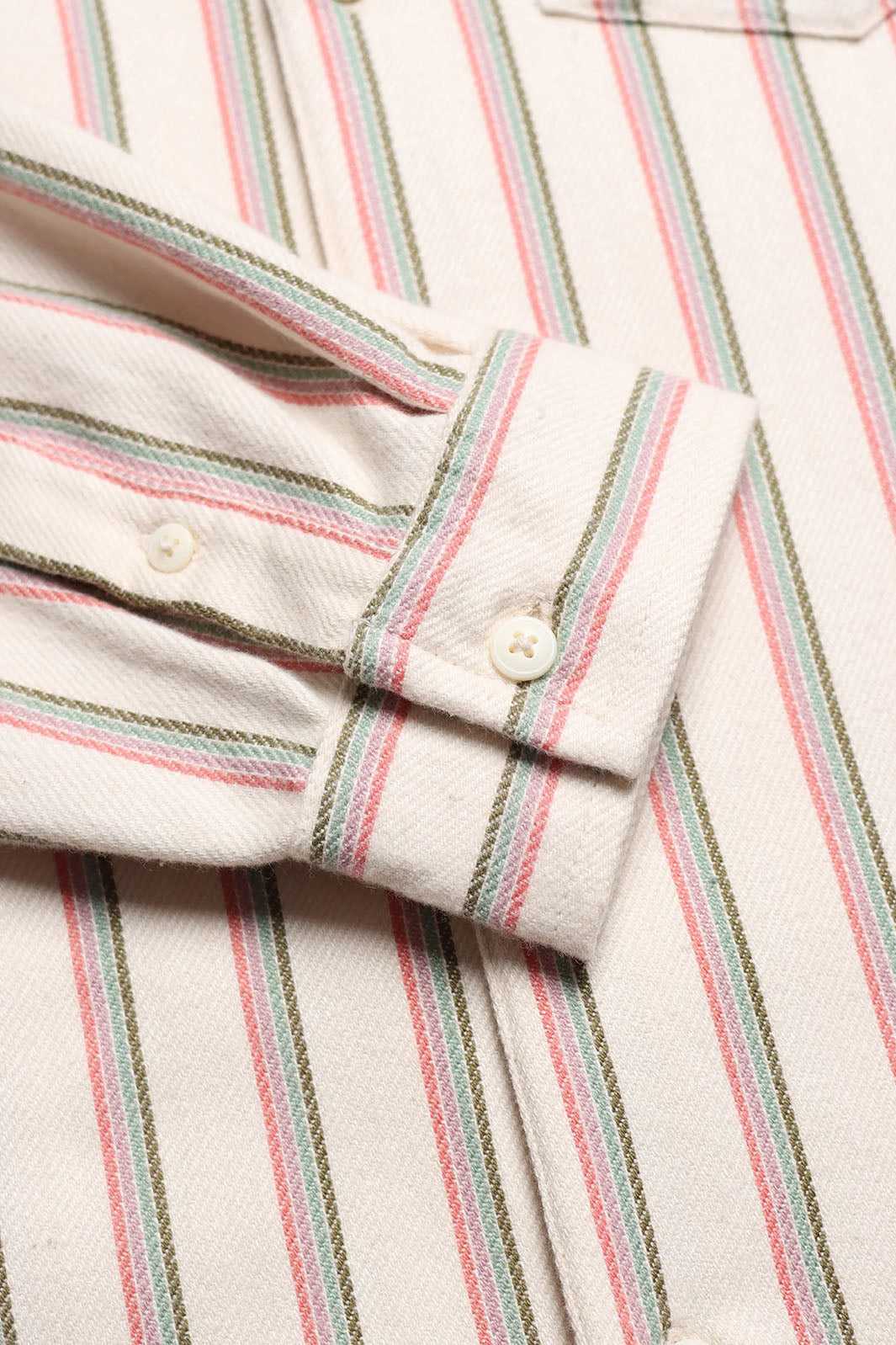 Classic Kuki Stripe Button-Up Shirt - Snow White