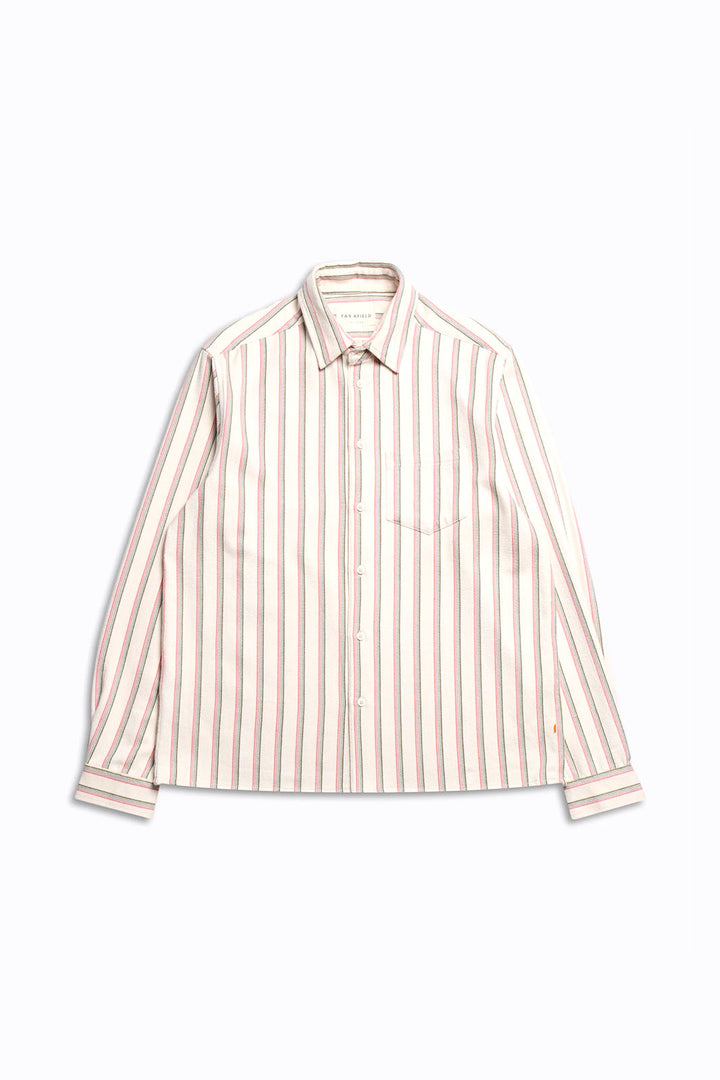 Classic Kuki Stripe Button-Up Shirt - Snow White