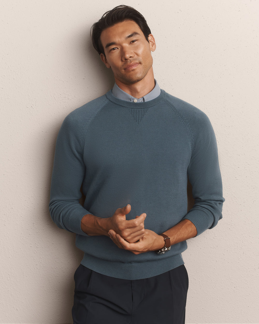 Commuter Crew Neck Sweater | Shadow Blue