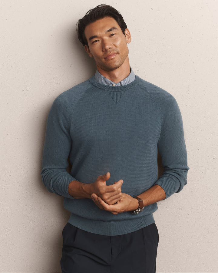 Commuter Crew Neck Sweater | Shadow Blue