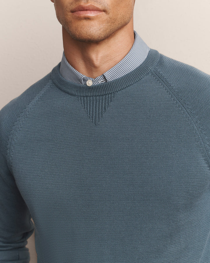 Commuter Crew Neck Sweater | Shadow Blue