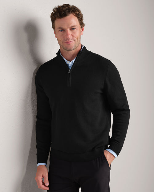 Commuter 1/4 Zip Sweater | Black