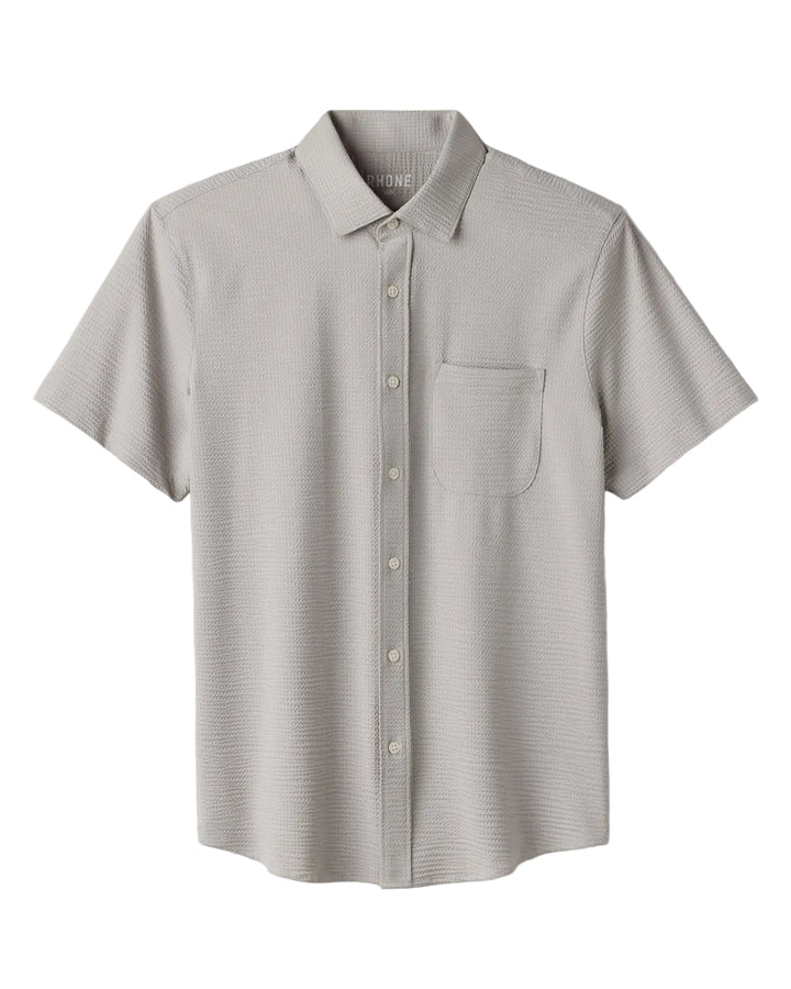 Commuter Seersucker Short Sleeve Shirt | Light Teak Brown