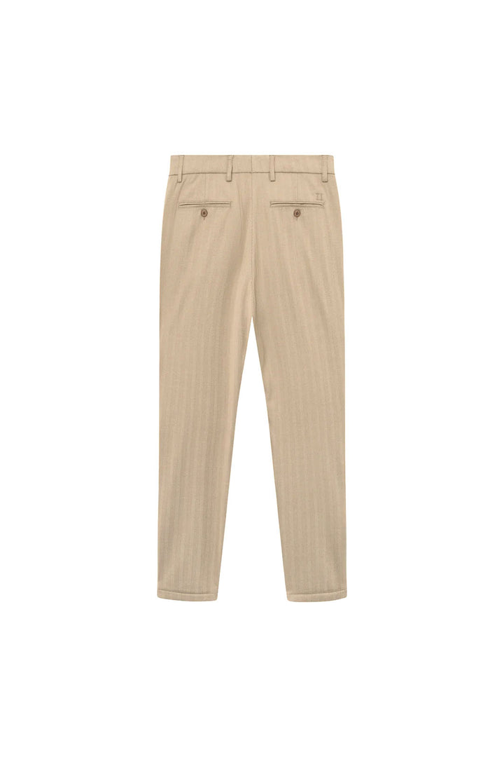 Como Herringbone Suit Pants - Walnut/Light Desert Sand