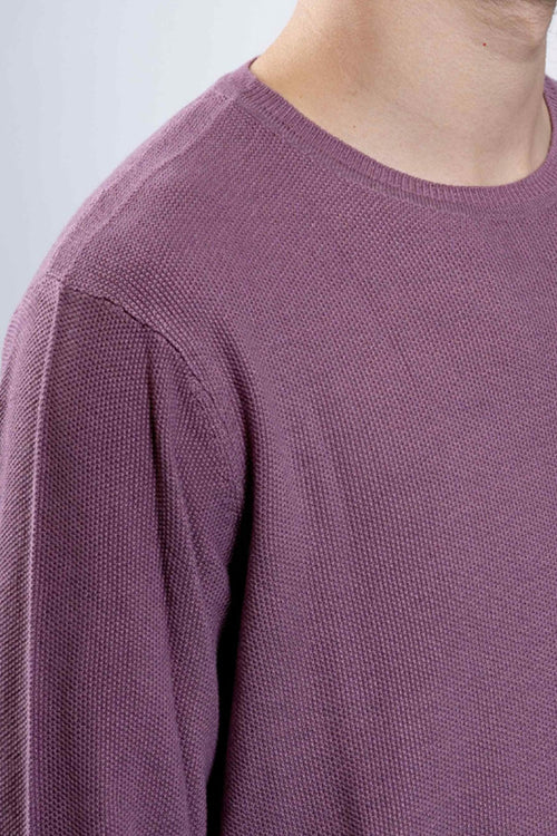 Crewneck Bamboo Knit Sweater - Violet