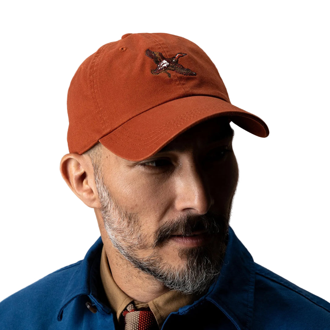 Vintage Motif Cotton Twill Hat | Red Earth