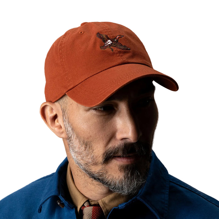 Vintage Motif Cotton Twill Hat | Red Earth