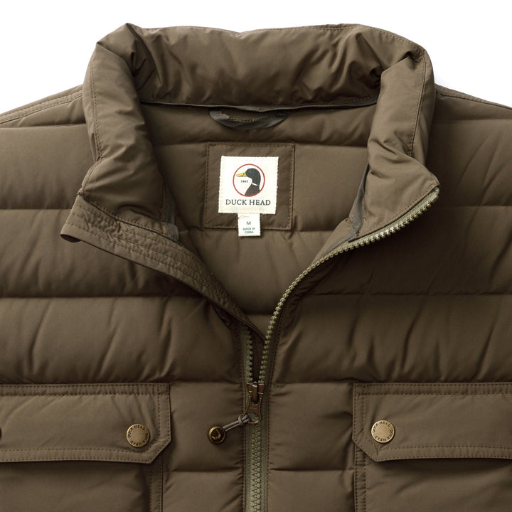 Atherton Down Quilted Jacket | Crocodile Brown