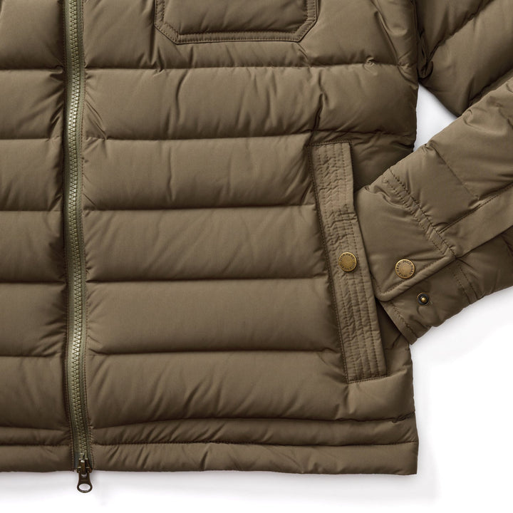 Atherton Down Quilted Jacket | Crocodile Brown