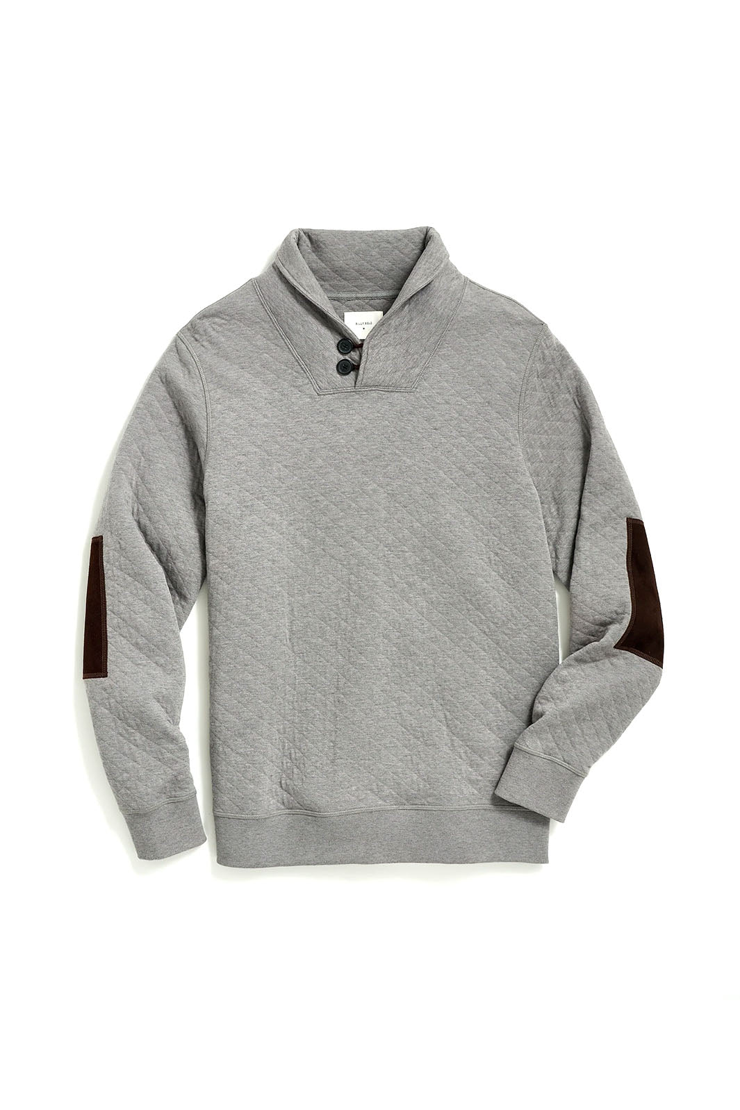 Diamond Quilt Shawl Sweater - Medium Grey