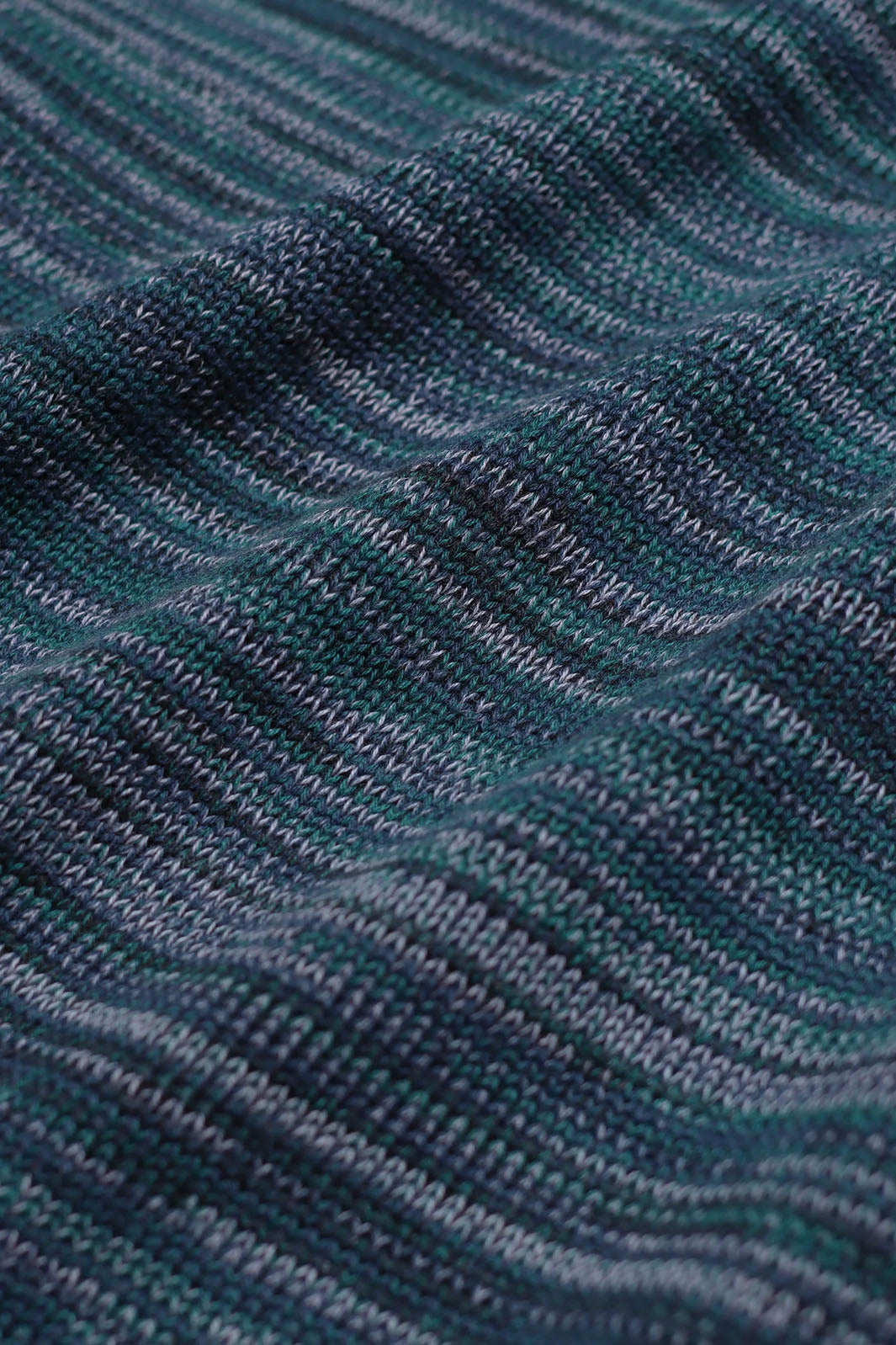 Dieter Knit Sweater - Deep Teal/ Multi Twisted Yarn