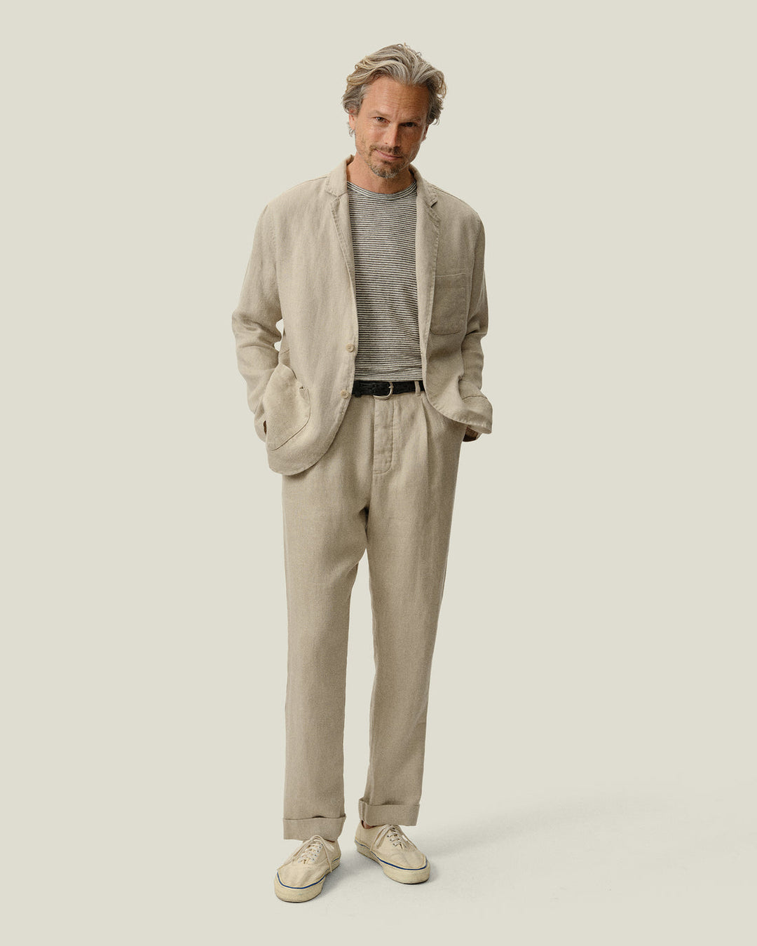 Alta Linen Blazer | Natural Twill