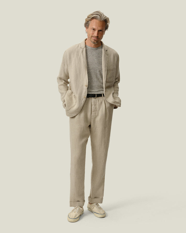 Alta Linen Blazer | Natural Twill