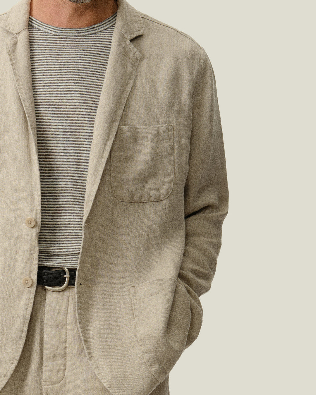 Alta Linen Blazer | Natural Twill