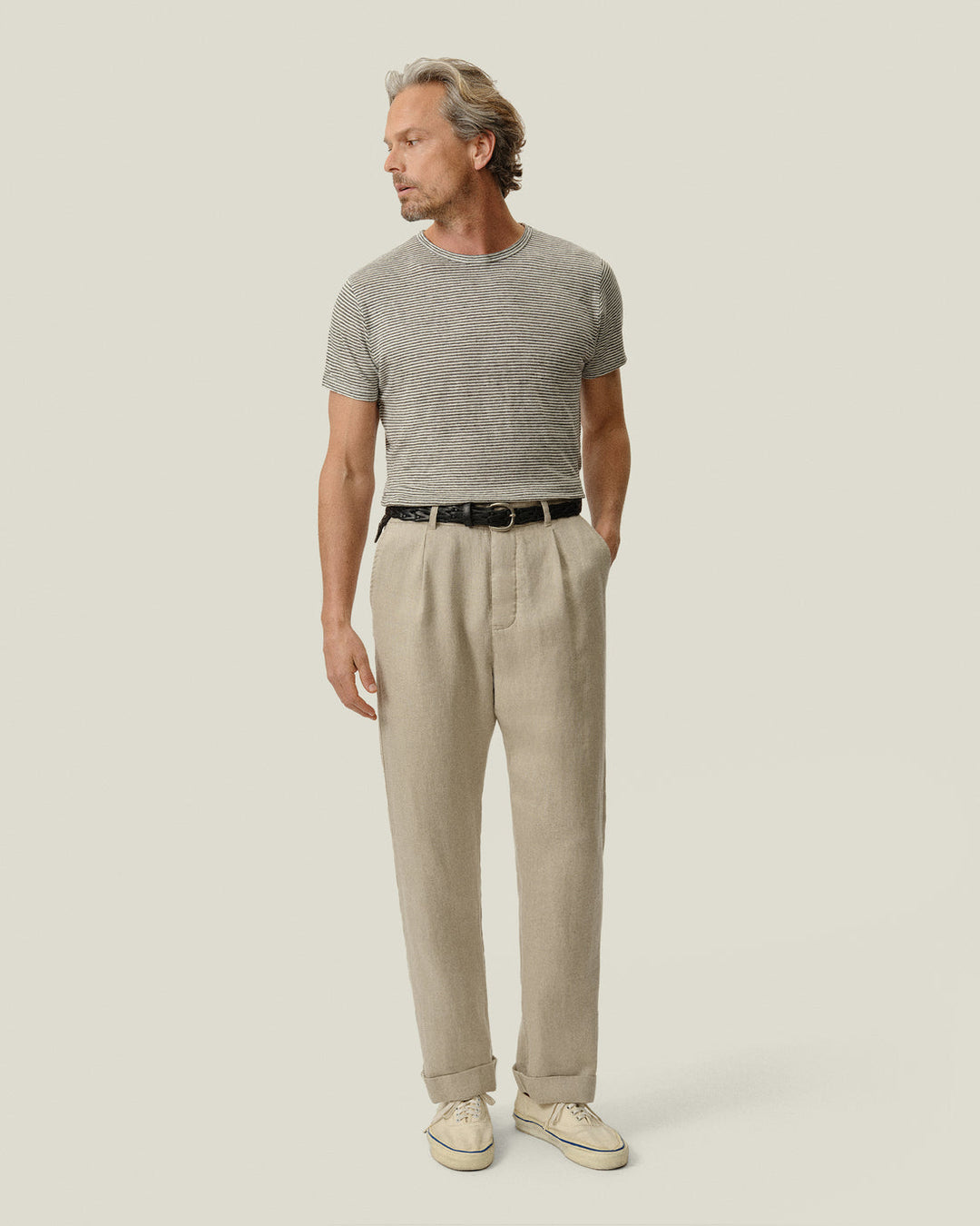 Alta Linen Trousers | Natural Twill