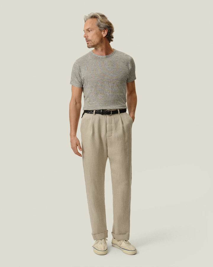 Alta Linen Trousers | Natural Twill