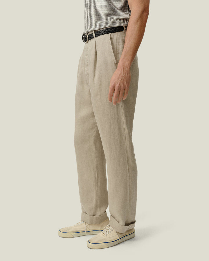 Alta Linen Trousers | Natural Twill