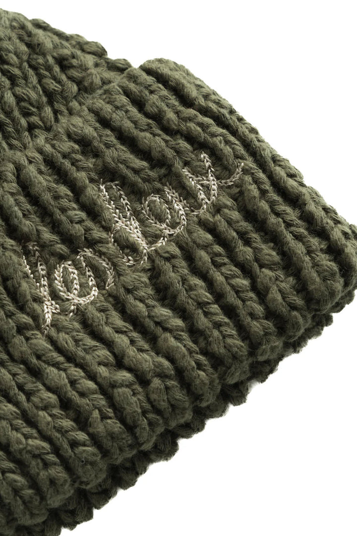 Errol Cotton Beanie - Olive Night