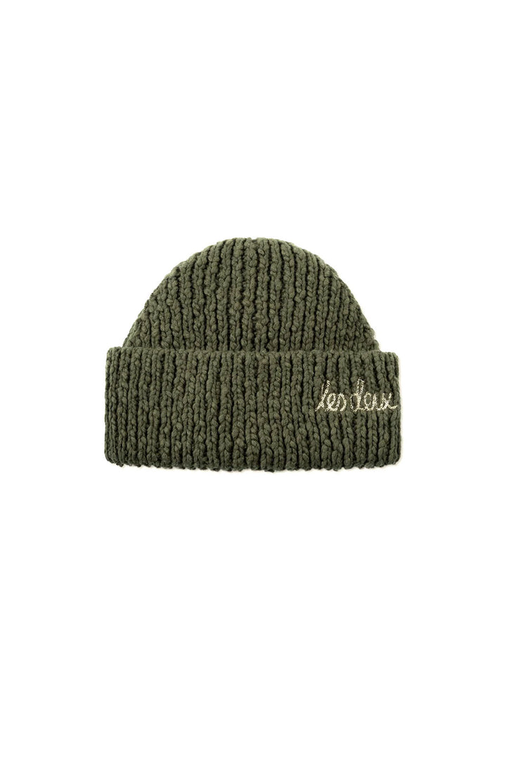 Errol Cotton Beanie - Olive Night