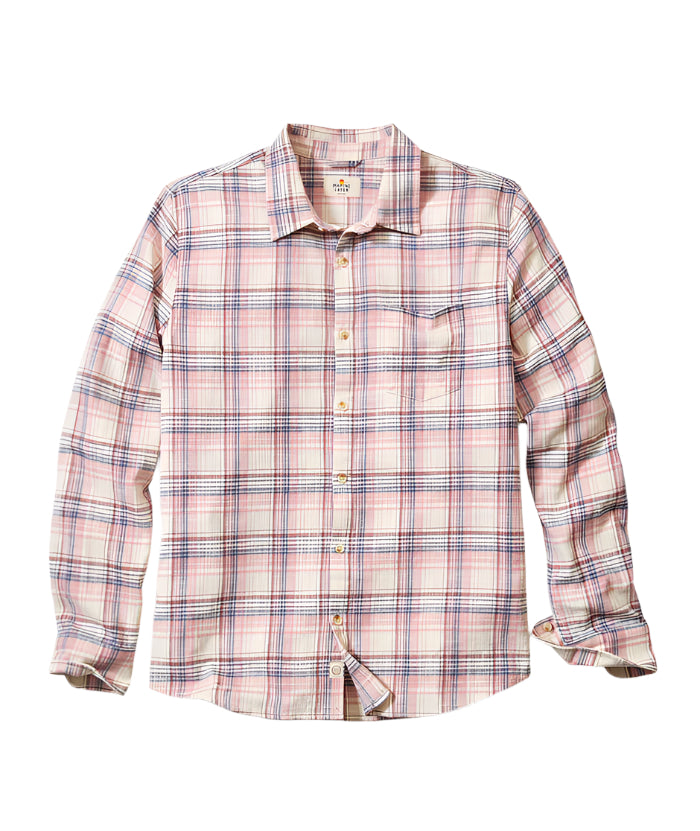 Stretch Selvage Long Sleeve Shirt | Warm Plaid