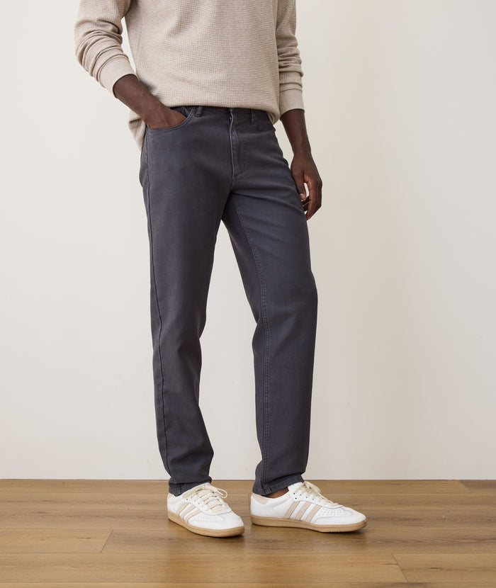 5 Pocket Slim Straight Twill Pant | Faded Navy