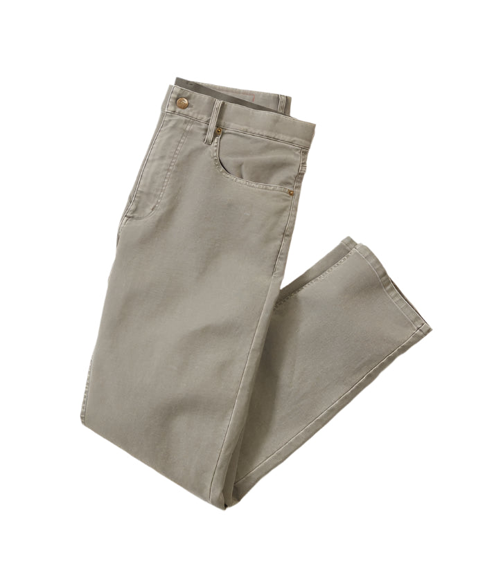 5 Pocket Slim Straight Twill Pant | Olive