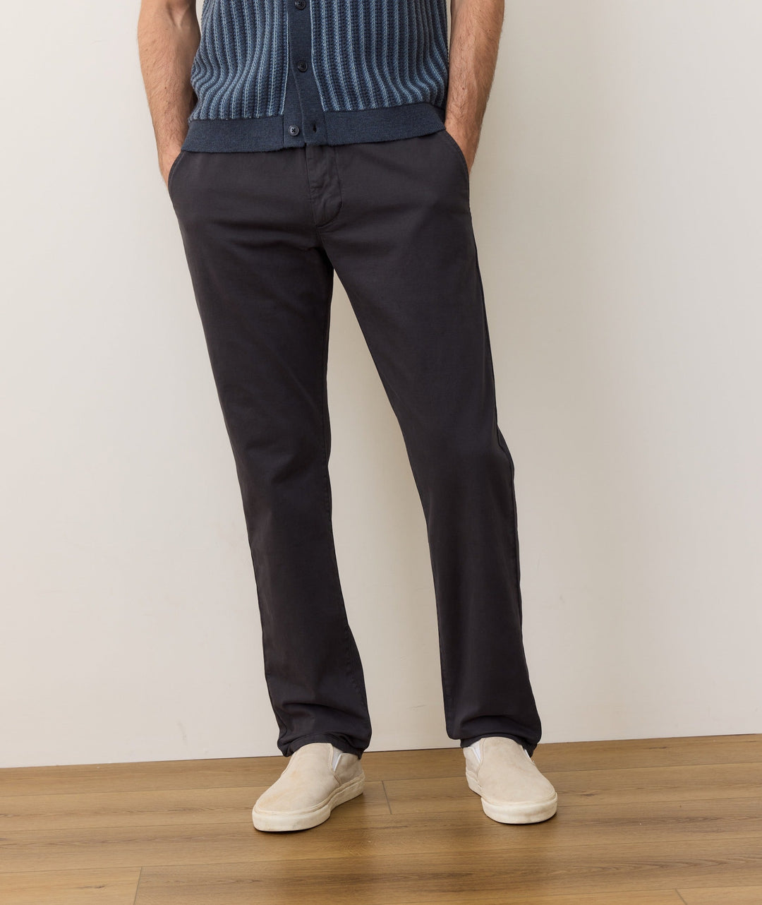 Saturday Slim Straight Twill Chino | Washed Black