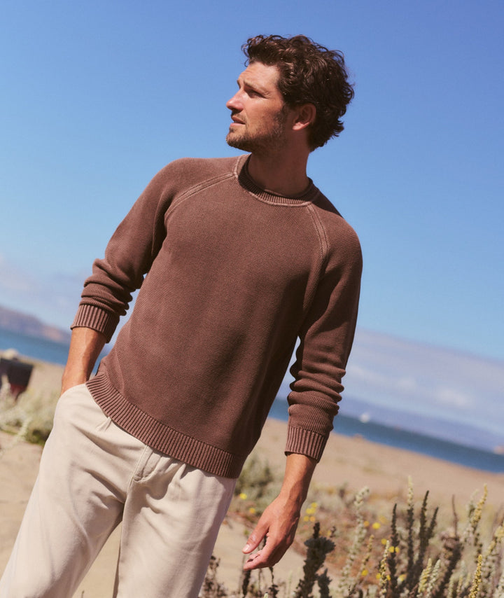 Garment Dye Roll Neck Sweater | Java