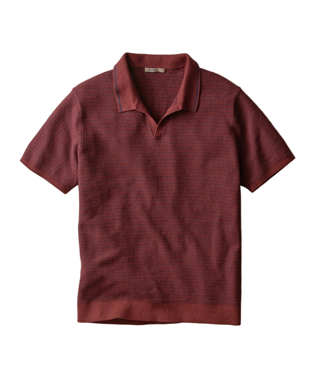 Liam Sweater Polo | Read/Navy Stripe