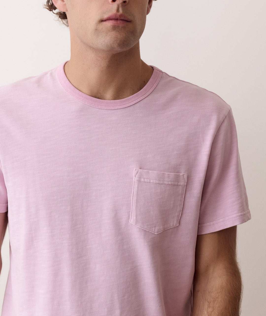 Luxe Slub Pocket Tee | Lavender Frost