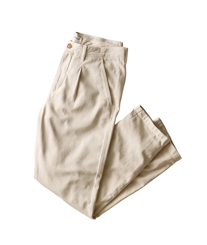 Rowan Pleated Trouser Relaxed Fit | Stone
