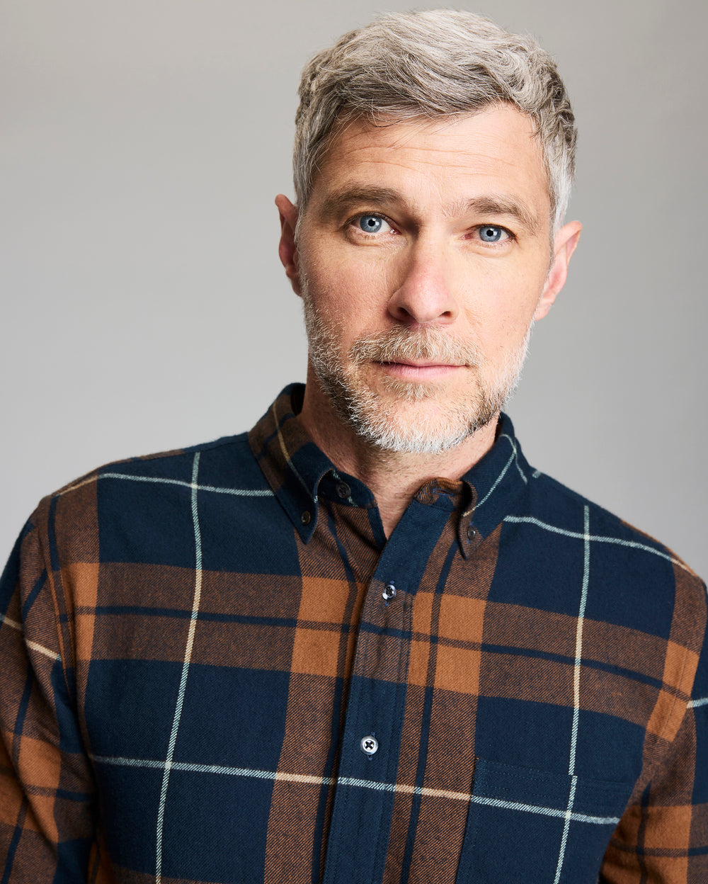 Brushed Bold Plaid Tuscumbia Shirt Button Down | Carbon Blue Multi