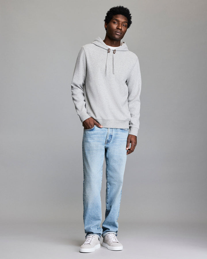 Rib Hoodie Pullover | Light Grey